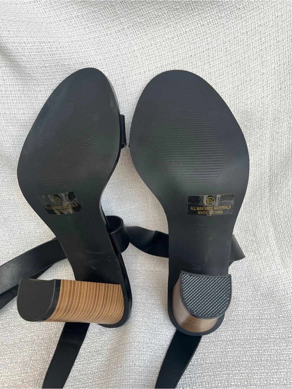 Lulus Black Strappy Block Heel Sandals with Wrap Ankle